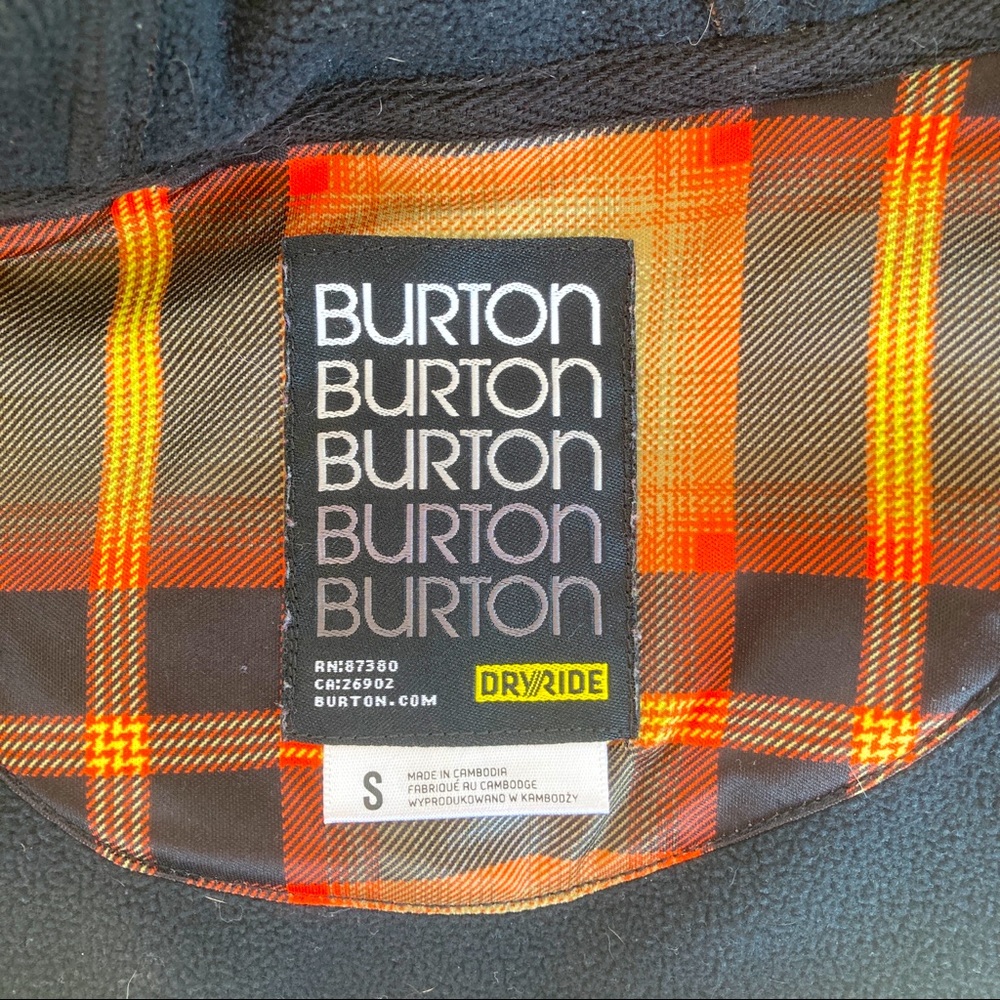 Burton Dry Ride Full Zip Scoop Hoodie Plaid Fleece Lined Women’s Size Small - Picture 11 of 16